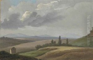 Vue De La Campagne Pres De Rome by Simon-Joseph-Alexandre Clement Denis