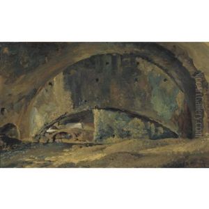 A View Of The Stables Of Maecenas At Tivoli