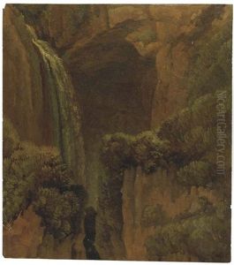 Une Chute D'eau Avec Une Grotte Naturelle A Tivoli Une Chute D'eau Avec Une Grotte Naturelle A Tivoli