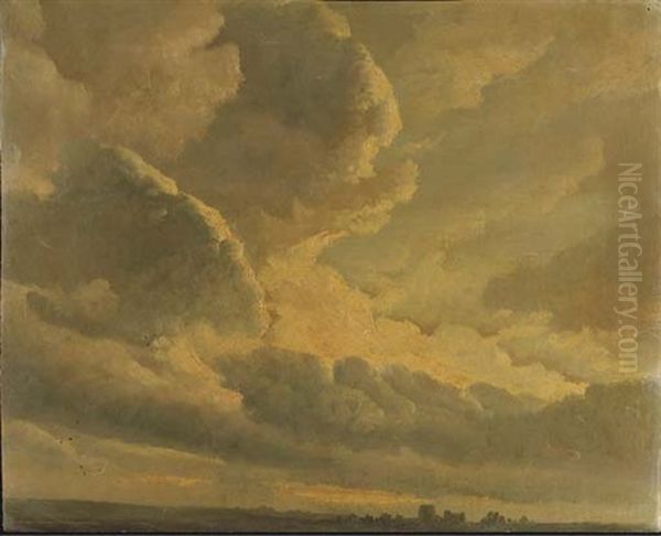 Une Etude De Ciel Avec Un Coucher De Soleil - view 1