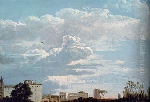 A View Of A Roman Town by Simon-Joseph-Alexandre Clement Denis