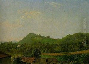 Vue De La Campagne Italienne by Simon-Joseph-Alexandre Clement Denis