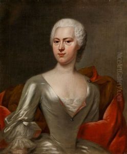 Portrait Der Komtess Margaretha Sophia Von Hennicke, Geb. Von Schonberg by Balthazar Denner