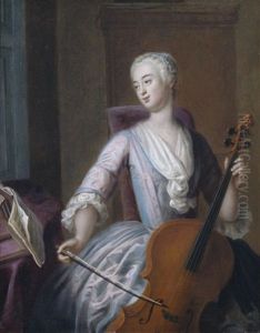 Bildnis Einer Jungen Dame Beim Cellospiel
