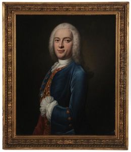 Portrait Of A Gentleman In Blue Velvet Coat