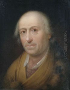 Bildnis Eines Alteren Herrn In Pelzbesetztem Mantel by Balthazar Denner
