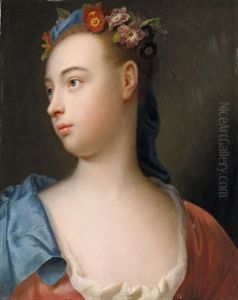 Bildnis Einer Jungen Dame Mit Blutenkranz Im Haar