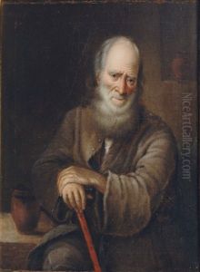 Portrait Of A Old Man by Balthazar Denner