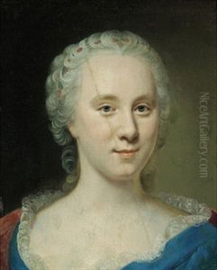 Bildnis Einer Dame In Einem Spitzenbesetzten, Dekolletierten Kleid