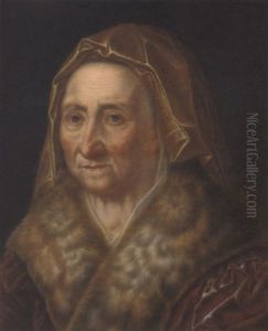 Portrait Of An Elderly Lady In A Fur Trimmed Cloak
