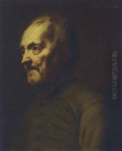 Portrait Of The Artist As An Old Man by Balthazar Denner