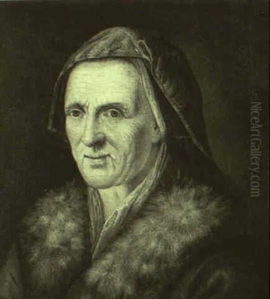 Portrait Of An Elderly Lady Wearing A Fur-trimmed Jacket - view 1
