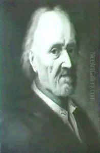 Portrait Of An Elderly Man, Possibly A Self Portrait by Balthazar Denner