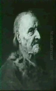 Study Of An Old Man, Possibly A Self- Portrait by Balthazar Denner