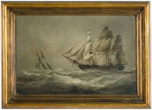 Schooner At Sea by Gideon Jacques Denny