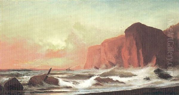 Sunset Along A Rocky Coast - view 1