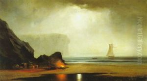 Smugglers Cove In Moonlight by Gideon Jacques Denny