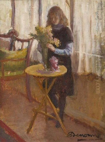 Jeune Fille Au Bouquet De Fleurs - view 1