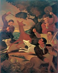 Portrait D'un Docteur D'universite Avec Son Manteau D'hermine Et Son Bonnet A La Main by Andre Derain