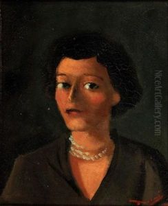 Portrait De Femme Au Collier De Perles by Andre Derain