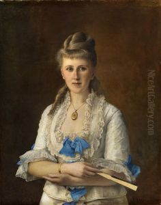 Kvinneportrett by Per Nicolai Arbo