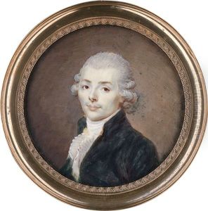 Bildnis Eines Jungen Mannes In Dunkelgruner Jacke by Joseph (Derunton) Deranton