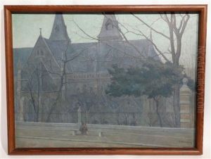 Couple D'amoureux Devant L'eglise Sainte-julienne A Verviers