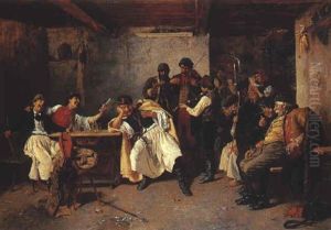 Ungarisches Wirtshaus by Kalman (Koloman) Deri