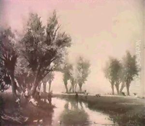 Anglers By A Brook