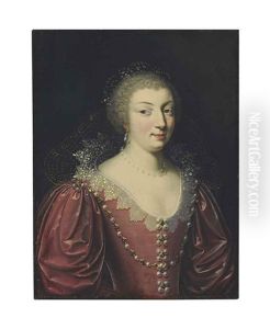 Portrait Of A Lady, Traditionally Identified As Marie De' Medici (1575-1642), Queen Of France, Half-length by Claude Deruet