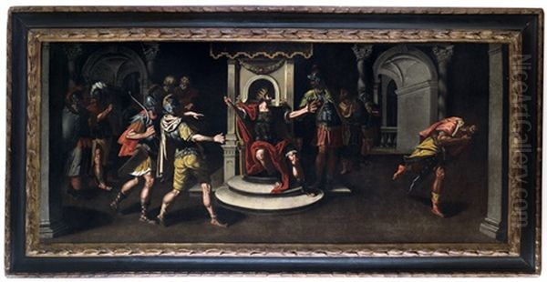Scena Storica Con Giudizio Del Re - view 1