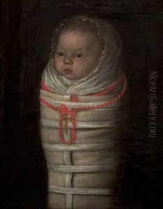 Portrait D'un Jeune Enfant Emmaillote Portrait D'un Jeune Enfant Emmaillote