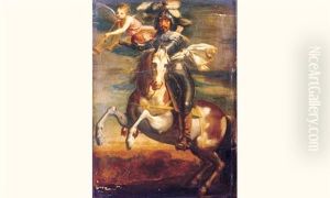 Portrait Equestre De Louis Xiii by Claude Deruet