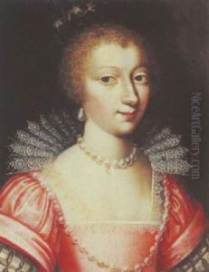 Portrait D'une Jeune Femme A La Collerette De Dentelle