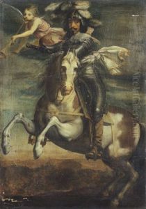 Louis Xiii Couronne Par La Victoire by Claude Deruet