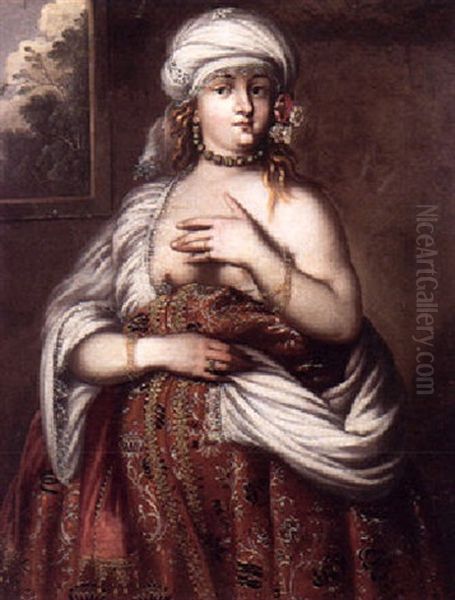 Portrait Of A Woman Dressed In Oriental Costume - view 1