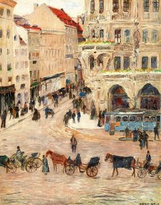 Marienplatz In Munchnen by Bela Dery