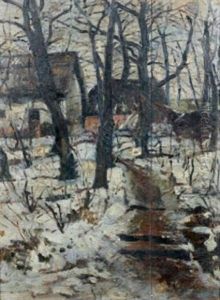 Paysage Sous La Neige by Bela Dery