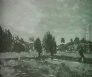 Regenwolken Uber Feldlandschaft by Charles-Paul Desavary