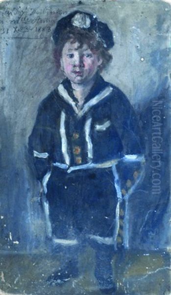 Portrait En Pied De Son Fils Andre Desboutin Dit Andre Mycho - view 1