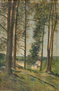 Paysage Aux Grands Arbres by Jean Alfred Desbrosses