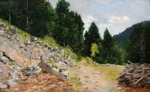 Roches Et Clairieres Dans Les Bois De Eaymont (vosges) by Jean Alfred Desbrosses