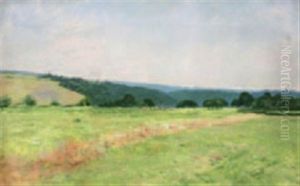 Foins Pres Vallee D'andelle (eure) by Jean Alfred Desbrosses