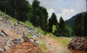 Roches Et Clairieres Dans Les Bois De Eaymont by Jean Alfred Desbrosses