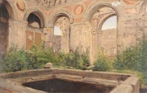 Paris, Vue Interieure De La Cour Des Comptes by Jean Alfred Desbrosses