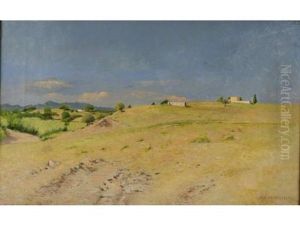 Campagne Pres Des Arenes De Frejus (montagne De L'esterel) by Jean Alfred Desbrosses