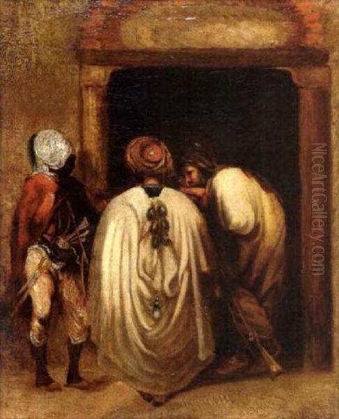 Discussion A La Porte Du Palais En Orient - view 1