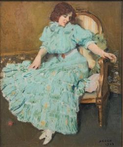 La Robe Verte by Auguste Theodore Desch