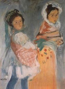 Deux Petites Filles by Auguste Theodore Desch