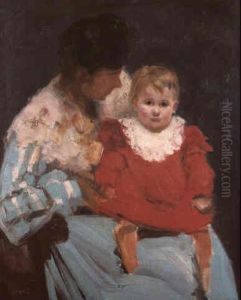 Femme Et Enfant by Auguste Theodore Desch
